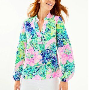 Lilly Pulitzer Shea Silk Tunic Top